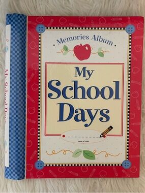 Vintage 1998 My School Days Memories Album - Red & Blue Keepsake